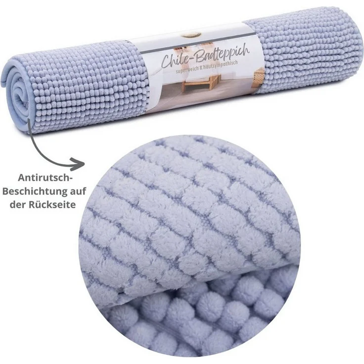 liebling Badematte Badteppich, Fußbodenheizung geeignet, in 3 Größen, Polyester, rechteckig, Antirutsch-Beschichtung, starke Saugfähigkeit, Öko-Tex zertifiziert – Bild 2