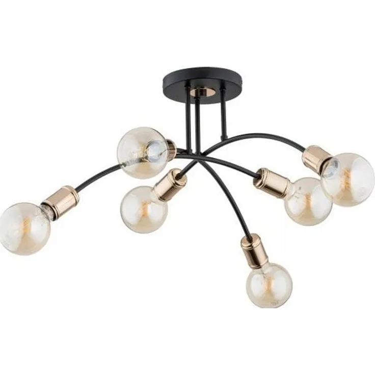 Alfac Alfa Lanti Deckenleuchte 60817 Plafond 6x60W E27 schwarz/amber