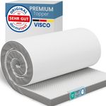 ELONEO, Topper Matratzentopper 90x200, 140x200, 180x200 und weitere Größen, 5 cm hoch, Visco, für Hausstauballergiker, schadstoffgeprüft, waschbar