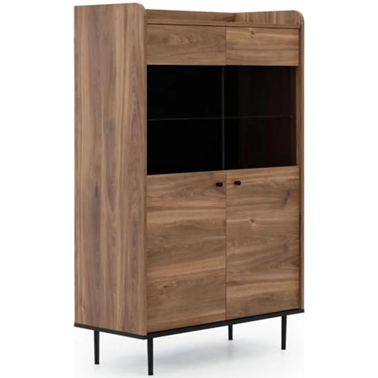 Lomadox Wohnzimmer-Set VAREDO-132, (Mega-Spar-Set, 3-St, 3-tlg), Eiche Nb. Vintage Lowboard Wandboard und Highboard 255/180/40 cm – Bild 7