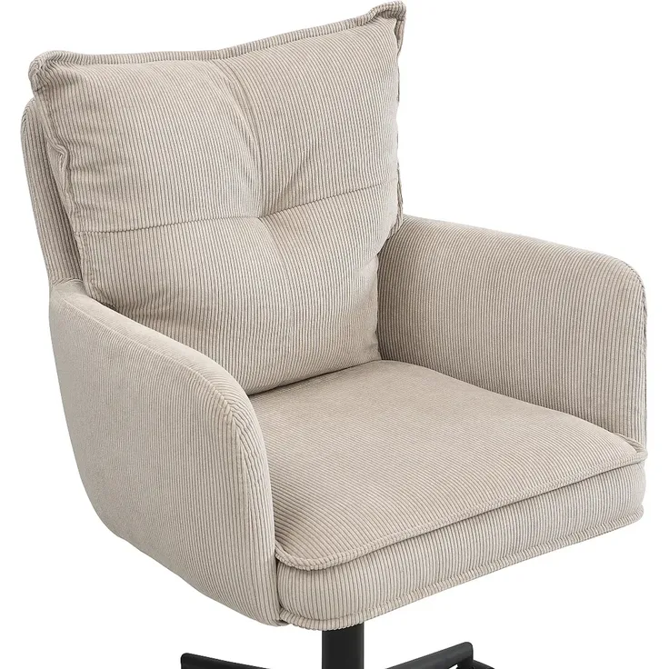 Vente-unique - BATARU Office chair Stoff Schokoladenbraun - B 64 cm x H 80 cm88 cm x L 59,5 cm – Bild 7