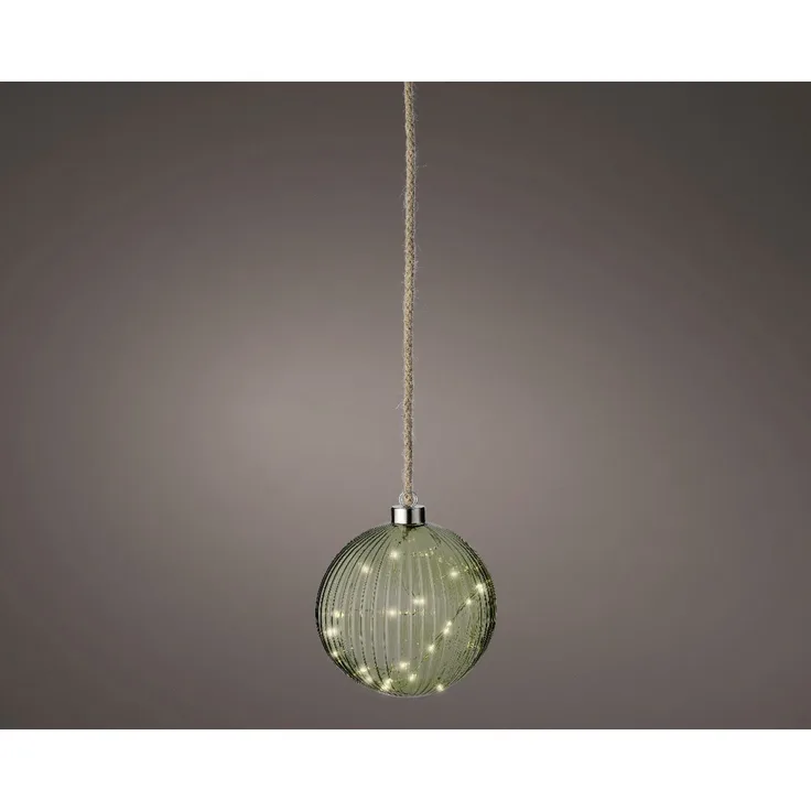 LED Glaskugel 14cm HERBST