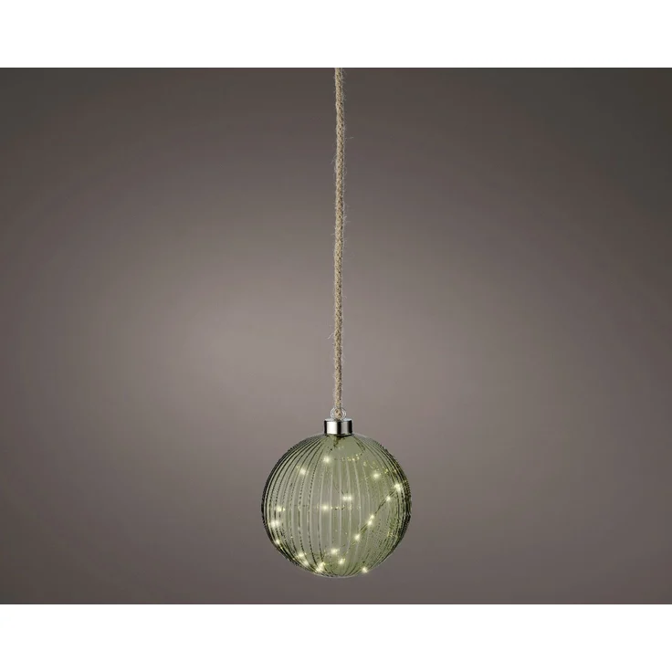 LED Glaskugel 14cm HERBST