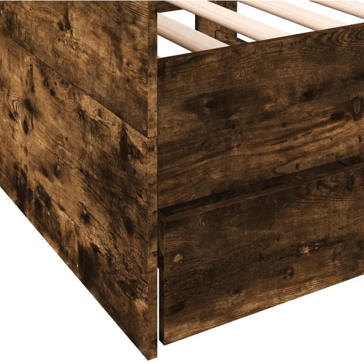 vidaXL Tagesbett mit Schubladen ohne Matratze Räuchereiche 90x190 cm 3280829 – Bild 6