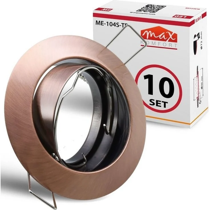 Maxkomfort Einbauleuchte 104S-TP rund schwenkbar, für LED und Halogen geeignet, Einbauspot – Bild 4