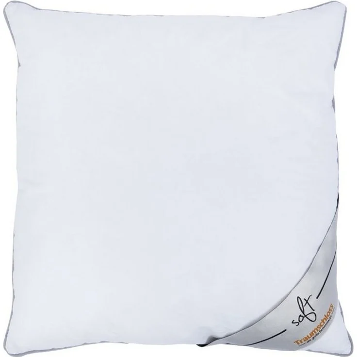 Traumschloss Microfaserkissen Soft, Füllung: 100% 3D Soft-Polyesterfaser, Bezug: Soft-Feinbatist aus 100% Baumwolle, Rückenschläfer, Seitenschläfer, Bauchschläfer, optimale Unterstützung und Formbeständigkeit – Bild 4