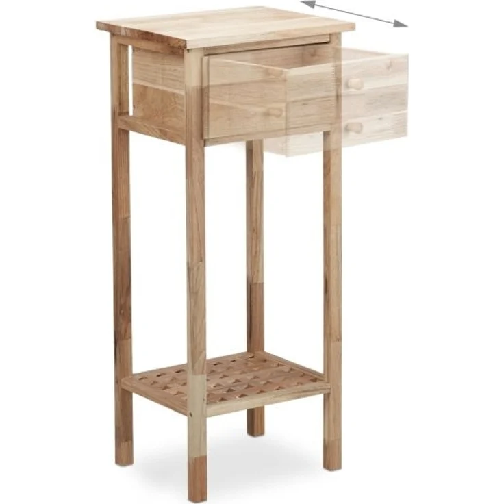 Beistelltisch Walnuss mit Schublade – Bild 5