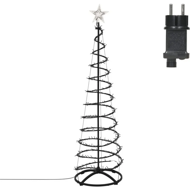 ECD Germany LED Baum LED Weihnachtsbaum Außen Weihnachtsdeko mit Beleuchtung Lichterbaum, LED, Warmweiß, Tannenbaum 180 cm mit Lichterkette Weihnachtsbeleuchtung Warmweiß – Bild 2