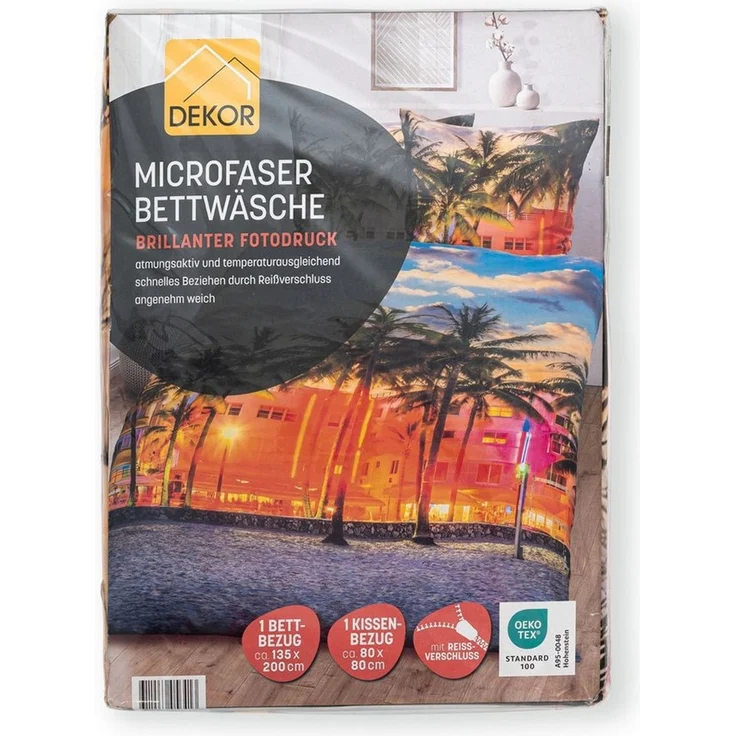 kamelshopping Bettwäsche Bettwäsche aus Microfaser und brillantem Fotodruck, Reißverschluss, 2-teilig ca. 135x200 cm + ca. 80x80 cm – Bild 2