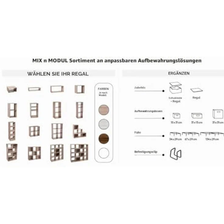 5five Aufbewahrungsbox mit Blättermuster MIX'N'MODUL – Bild 4
