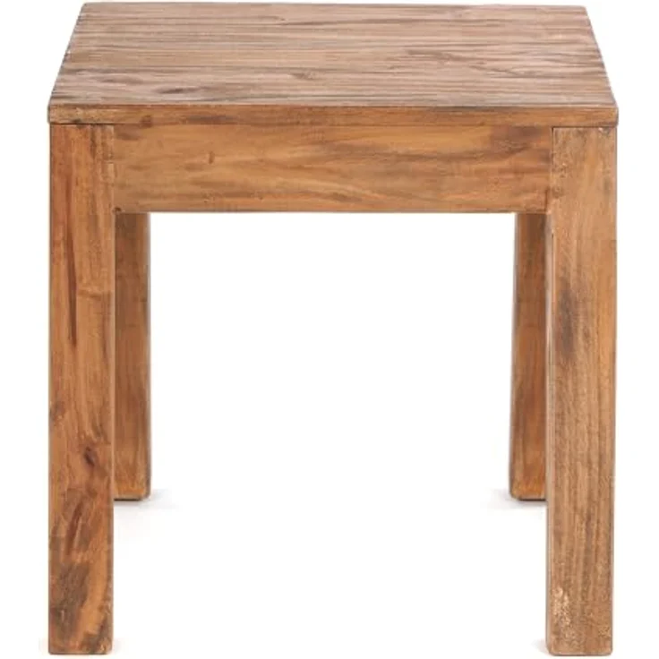 DESIGN DELIGHTS Couchtisch Square 50, vintage Holz, Natur, 50x50x50 cm, Beistelltisch für Wohnzimmer und Leseecke – Bild 5