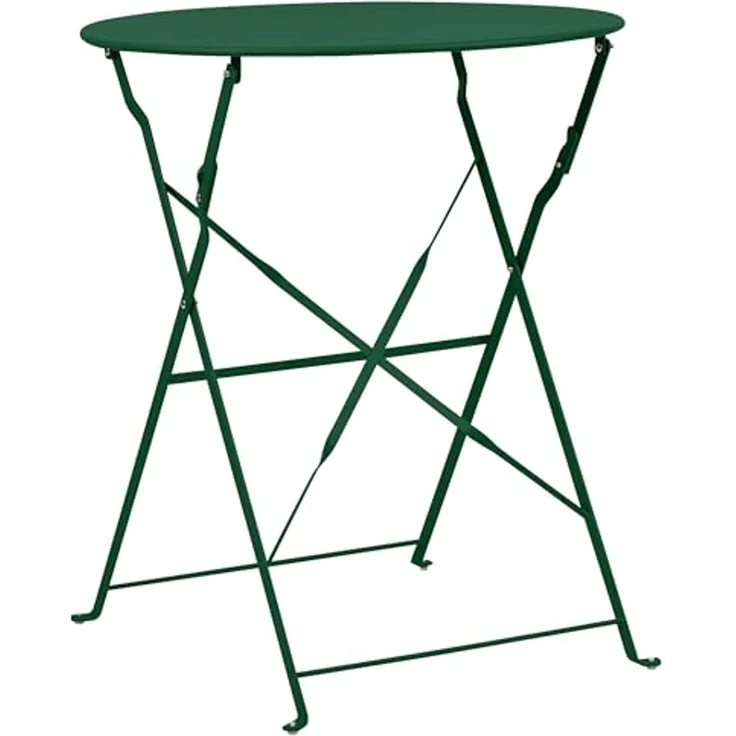 Bistro Set FIORI Metall Dunkelgrün Grün – Bild 7