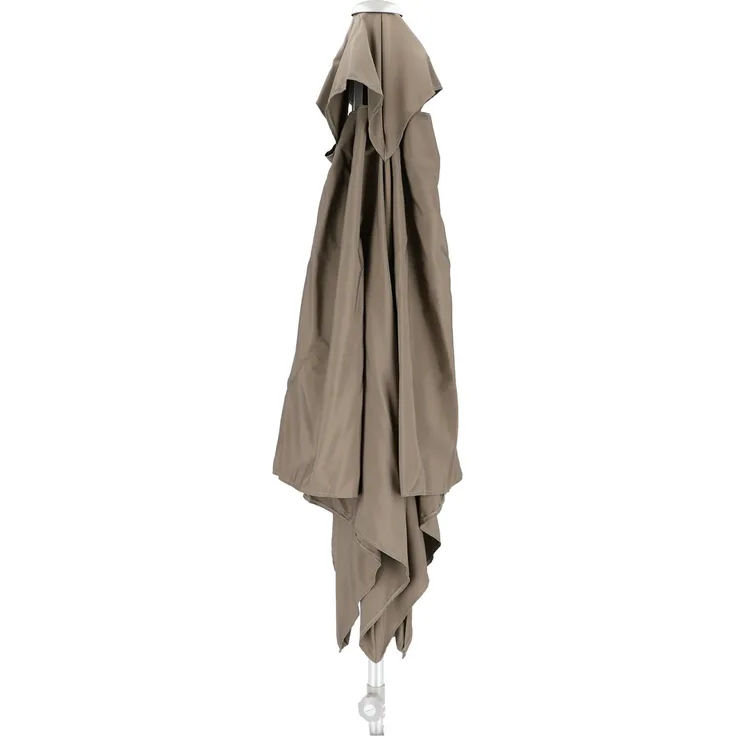 Sonnenschirm Elba eckig, Aluminiumgestell modern, taupe, 200 cm, mit Knickelement