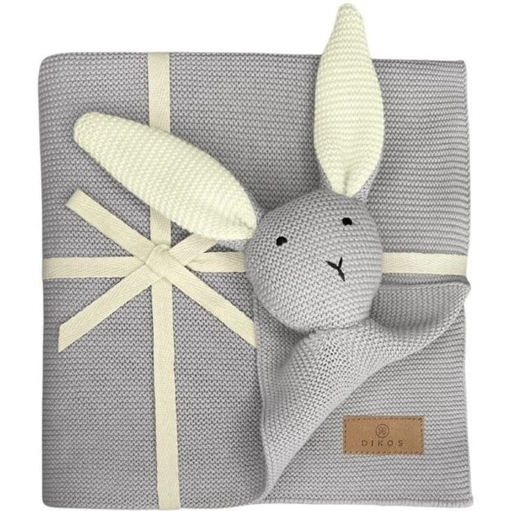 Babydecke DIKOS® Babydecke SCHMUSE-HASE Baby Geschenk Mädchen Junge Geschenkset, DIKOS, Geschenk zur Geburt, PREMIUM Qualität, 100 % BIO Baumwolle, nachhaltig – Bild 4