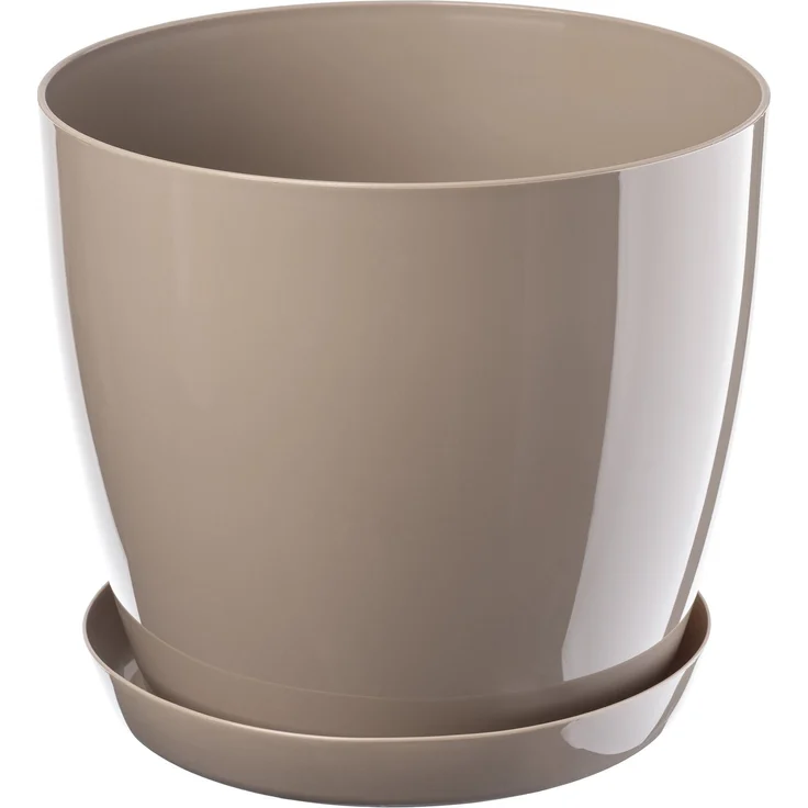 KADAX Blumentopf mit Ständer, Kunststoffabdeckung, beige Blumentopf für Blumen – Bild 3