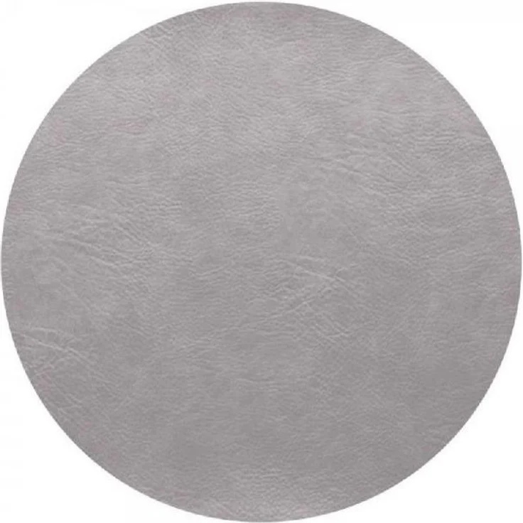 ASA Selection Tischset Rund Grau Silver Cloud Vintage Leder-Optik Platzset – Bild 2