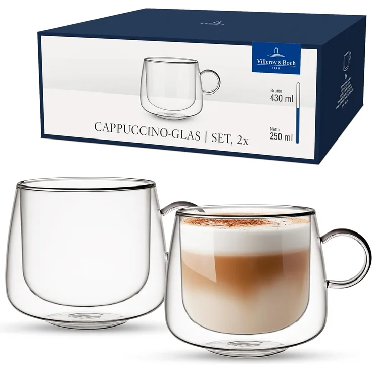 Villeroy & Boch Artesano H&C Cappuccino-Gläser 250 ml 2er Set
