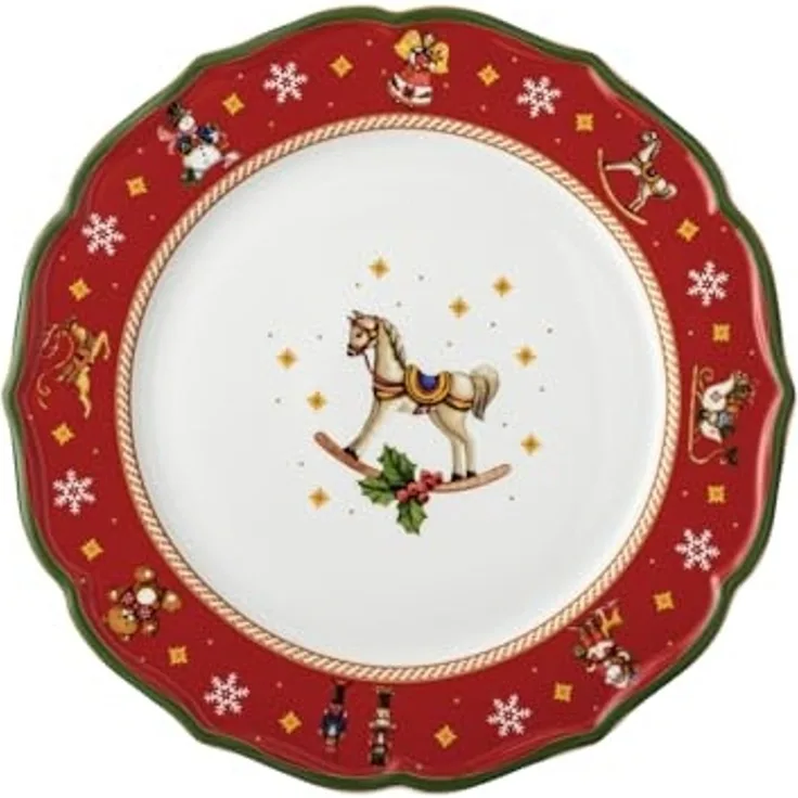 Hutschenreuther Teller Flach 33 cm Happy Wintertime Red