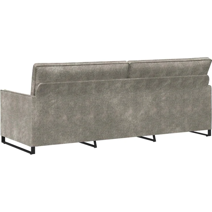 vidaXL 3-Sitzer Sofa Hellgrau 220 x 81 x 82 cm Kunstwildleder 42041004 – Bild 4