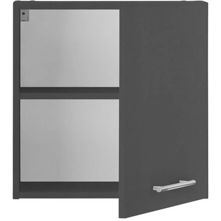 Hängeschrank >LAUNDREEZY< in Anthrazit, Holzwerkstoff - 50x50x31cm (BxHxT) – Bild 3