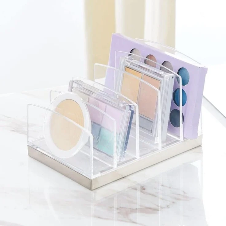 Schminkaufbewahrung Kosmetik Organizer mDesign Make-up Box transparent/silber – Bild 2