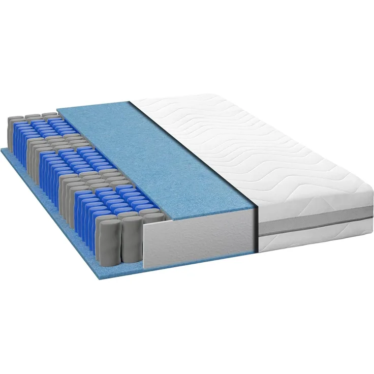 Mister Sandman Matratze 140x200, Höhe 24cm, Premium Federkernmatratze mit Taschenfedern, Matratze H3 H4, 7 Zonen, Taschenfederkernmatratze, Abnehmbarer und waschbarer Bezug, Allergikergeeignet