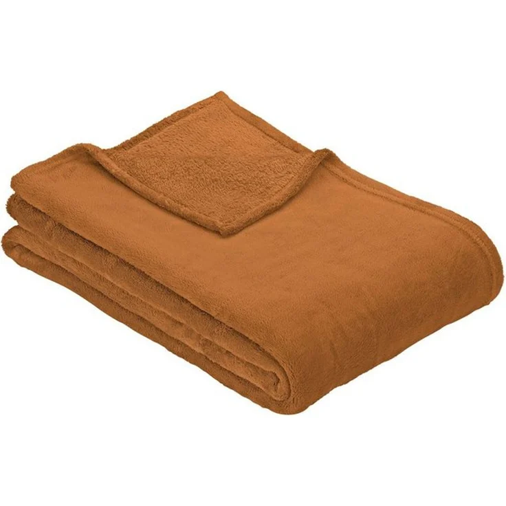 Wohndecke Uni Fleecedecke Olbia, IBENA, einfarbig schick, Kuscheldecke – Bild 4