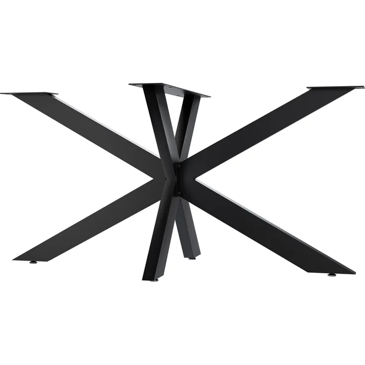 CLP Tischbeine Biloxi aus Stahl in Sternform,schwarz 150x78 cm