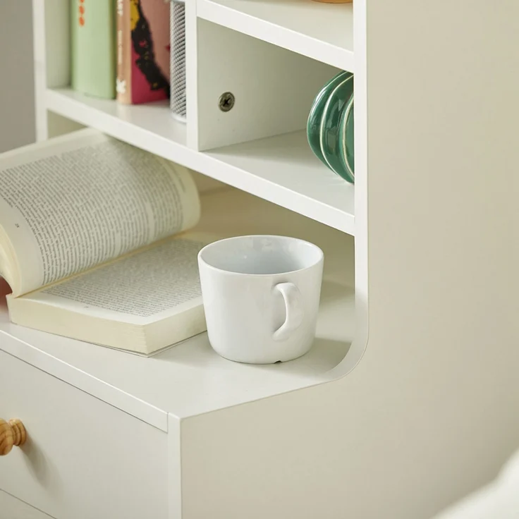 SoBuy FBT100-W Nachttisch, MDF, Melamin, Weiß, 43 x 81 x 36 cm – Bild 10