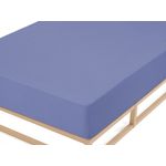 biberna Frottee-Stretch-Spannbetttuch 0012344, blau, 1x 90x190 cm - 100x200 cm
