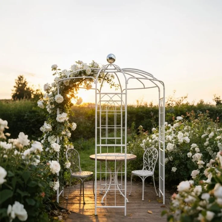Relaxdays Rosenpavillon Metall – Bild 3