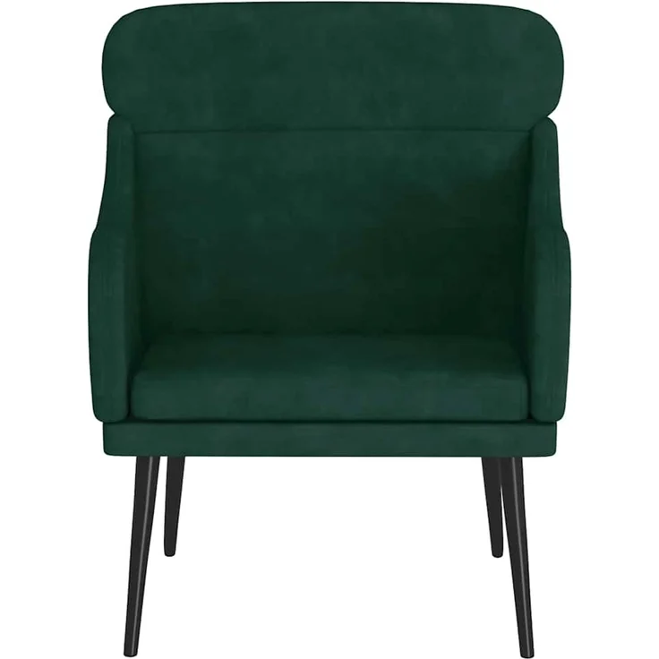 Sessel wohnzimmer, Relaxsessel Dunkelgrün 63x76x80 cm Samt – Bild 3