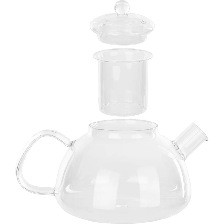KADAX Teekanne aus Glas 1.3L, hitzebeständig, Glaskanne mit Siebeinsatz für losen Tee, Glasteekanne mit Deckel und Sieb, Teebereiter, Kanne mit Teesieb – Bild 5