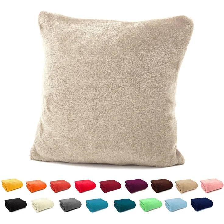 heimtexland Dekokissen Flanell Soft Kuschelkissen Plüsch Kissenbezug, super weich und flauschig, Allergiker geeignet, atmungsaktiv – Bild 5