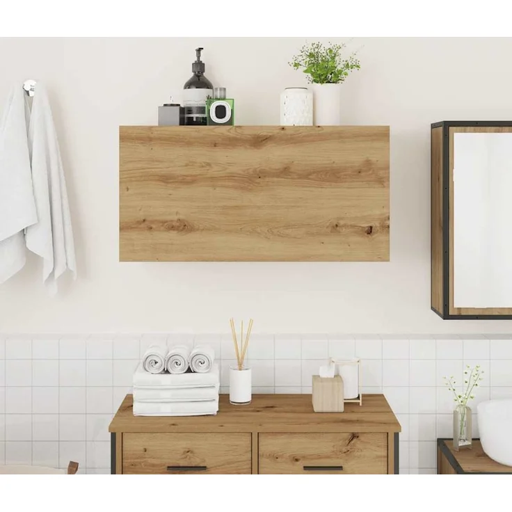 Bad-Wandschrank Artisan-Eiche 80 x 25 x 40 cm Holzwerkstoff – Bild 3
