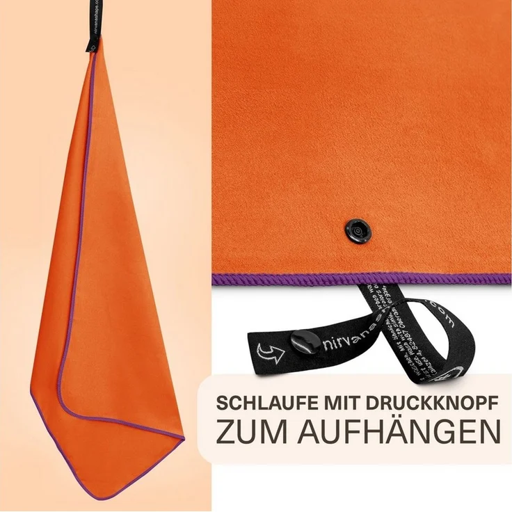 NirvanaShape Sporthandtuch Mikrofaser Handtuch, Microfaser Handtücher als Reisehandtuch, saugfähig, leicht, schnelltrocknend, für Reisen, Fitness, Yoga, Sauna – Bild 4