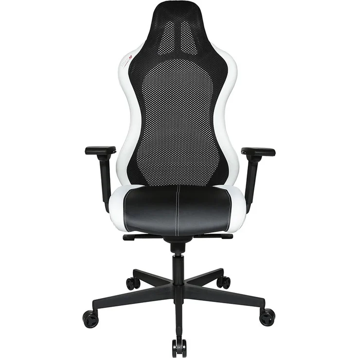 Gamer-Drehstuhl Star Plus / Sitness RS Sport Plus, Kunstleder, Netzstoff, Schwarz, Weiß – Bild 2