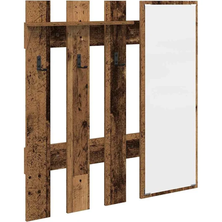 vidaXL Wandmontierter nachttisch Altholz 100 x 10 x 100 cm 874513 – Bild 2