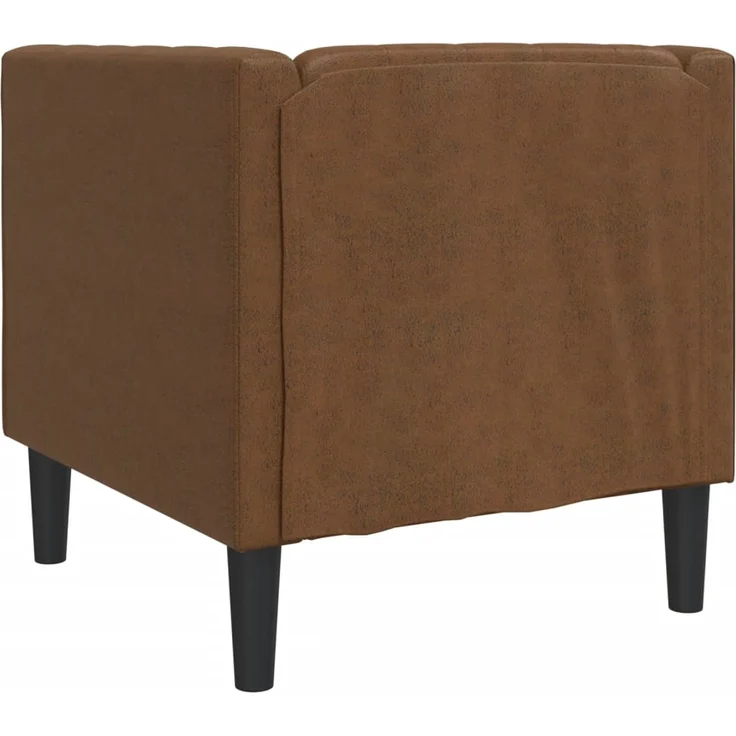 vidaXL Chesterfield-Sessel Braun Kunstleder in Wildleder-Optik 372658 – Bild 5