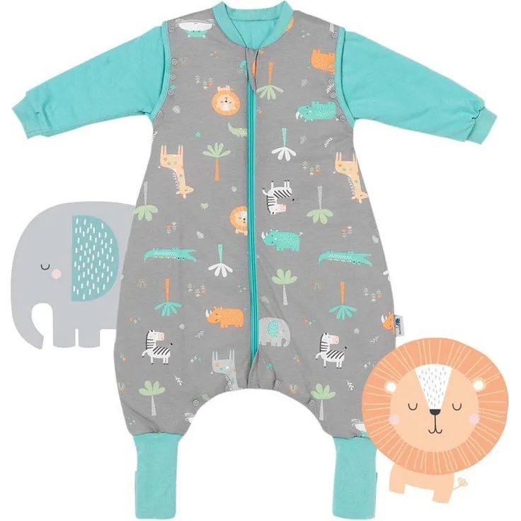 Schlummersack Kinderschlafsack Schlafsack mit Füßen und umklappbaren Bündchen, 2.5 Tog OEKO-TEX