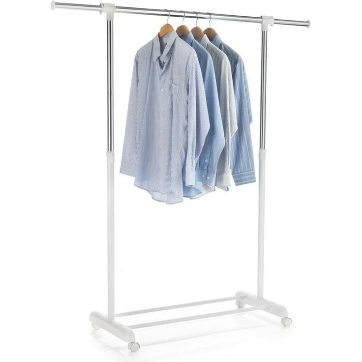 CARO-Möbel Garderobenständer SALA, Rollgarderobe Teleskop Garderobenständer Roll Kleiderständer Kleiderwa