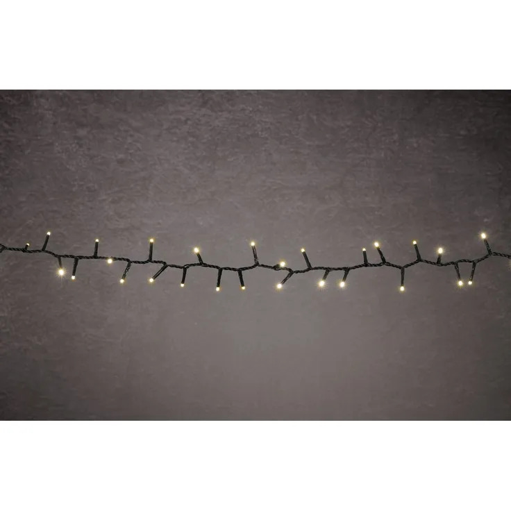 TrendLine LED-Lichterkette Premium Außen 10,7 m warmweiß-grün mit Timer, Dimmer