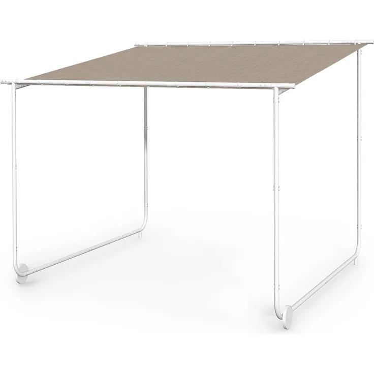 Nantes Pavillon Gazebo Sonnendach 3x3 m Polyester Stahlrahmen UV50+ Bodenrollen Dunkelgrau