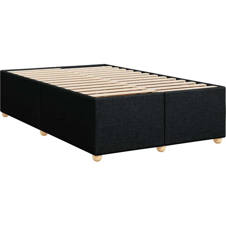 vidaXL Boxspringbett mit Matratze Schwarz 120 x 190 cm Stoff 3452368 – Bild 6