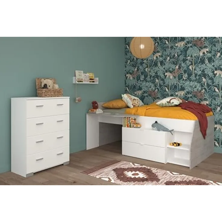 Milky 16 Kinderzimmer-Set 2-tlg. Weiß/Grey Loft
