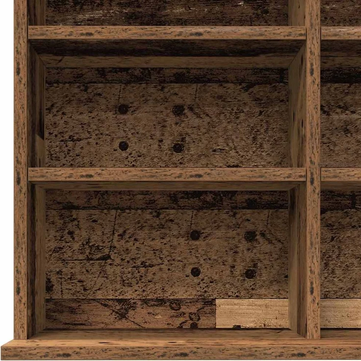 vidaXL CD Regal mit Regal Altholz 101 x 23 x 177,5 cm Holzwerkstoff 3329340 – Bild 7