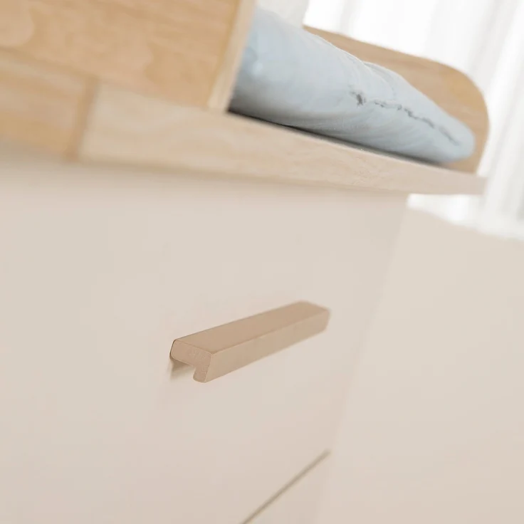 roba Kinderzimmerset 'Sidney' - 2-teilig - inkl. Kombi-Kinderbett 70 x 140 cm & Wickelkommode - Cashmere – Bild 3