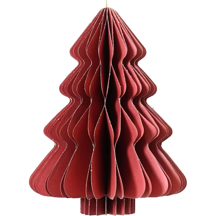 Everlands Weihnachtsbaum 709271 Papier 40x30cm rot