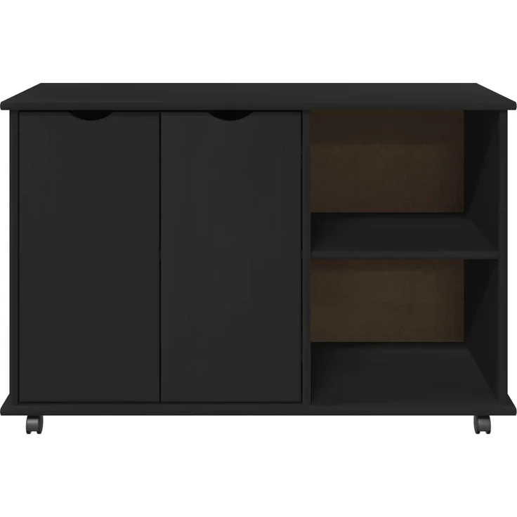 vidaXL Rollschrank MOSS 100 x 39 x 65,5 cm Massivholz Kiefer Schwarz 42028387 – Bild 5