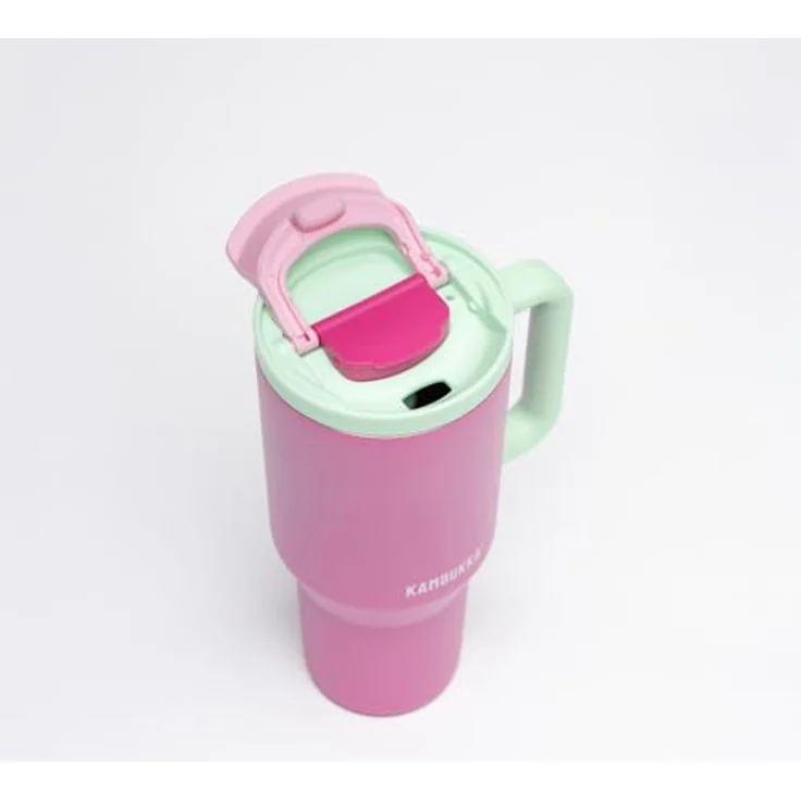 Kambukka Rio Tumbler 950ml Bubblegum Mint Thermobecher mit Teleskopstrohhalm – Bild 4